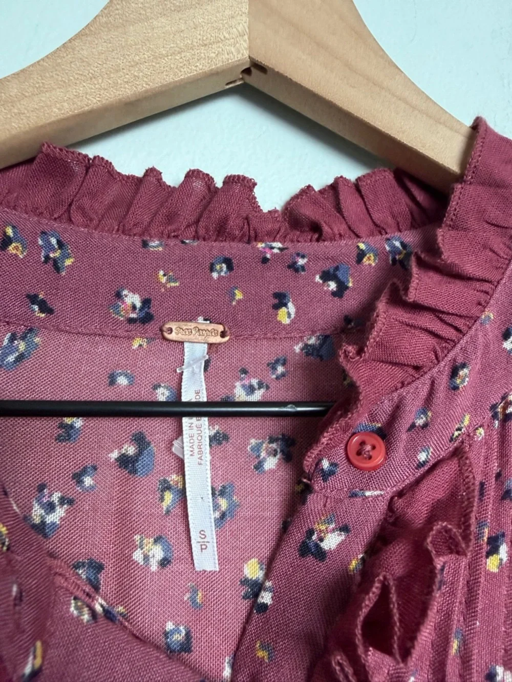 Free People Rare Feelings Mauve Floral Print Boho Maxi Dress